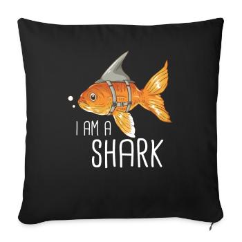 Shark, Ocean, Tiger Shark, Animal, Fish - Sofa pillowcase 17,3'' x 17,3'' (45 x 45 cm) - black - Front