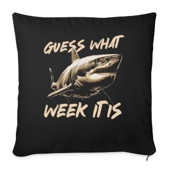 Shark, Ocean, Tiger Shark, Animal, Fish - Sofa pillowcase 17,3'' x 17,3'' (45 x 45 cm) - black - Front