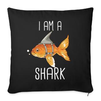 Shark, Ocean, Tiger Shark, Animal, Fish - Sofa pillowcase 17,3'' x 17,3'' (45 x 45 cm) - black - Front