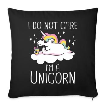 Licorne Licornes Conte de fées Magique - Housse de coussin décorative 45 x 45 cm - noir - Devant