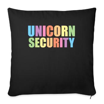 Licorne Licornes Conte de fées Magique - Housse de coussin décorative 45 x 45 cm - noir - Devant