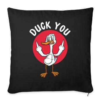 Canard, Canard, Oiseau, Animal, Charlatan - Housse de coussin décorative 45 x 45 cm - noir - Devant