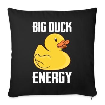 Canards en caoutchouc Salle de bain Canard jaune - Housse de coussin décorative 45 x 45 cm - noir - Devant