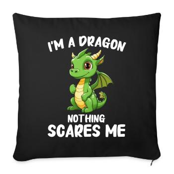 Dragon Mystic Dragon Fantasy - Sofa pillowcase 17,3'' x 17,3'' (45 x 45 cm) - black - Front
