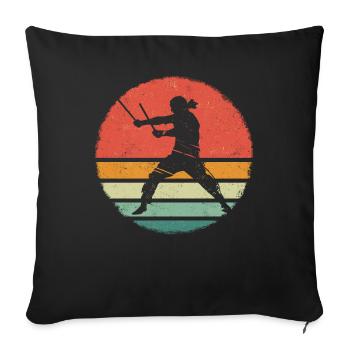 Eskrima Escrima Filipino Martial Arts FMA Fighter - Sofakissenbezug 45 x 45 cm - Schwarz - Vorne