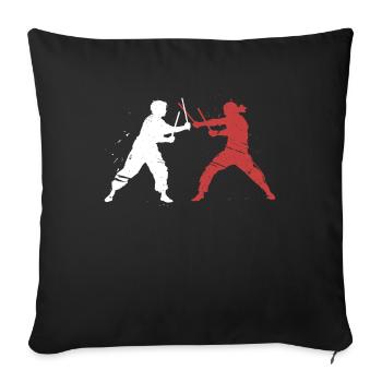 Eskrima Escrima Filipino Martial Arts FMA Fighter - Sofakissenbezug 45 x 45 cm - Schwarz - Vorne