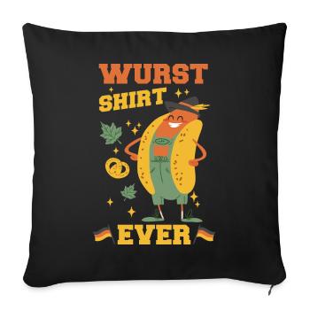 Allemagne Drapeau allemand Nation Pays - Housse de coussin décorative 45 x 45 cm - noir - Devant