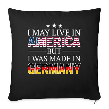 Allemagne Drapeau allemand Nation Pays - Housse de coussin décorative 45 x 45 cm - noir - Devant