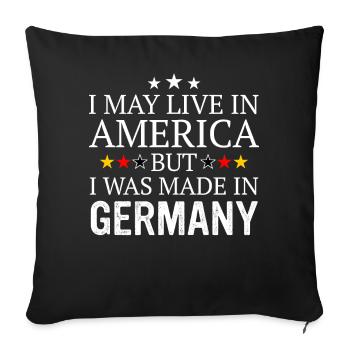 Allemagne Drapeau allemand Nation Pays - Housse de coussin décorative 45 x 45 cm - noir - Devant