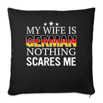 Allemagne Drapeau allemand Nation Pays - Housse de coussin décorative 45 x 45 cm - noir - Devant
