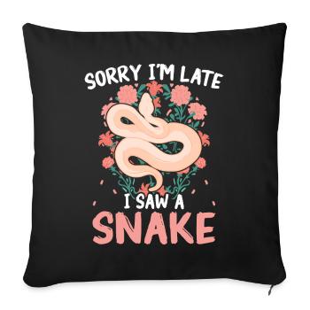 Snake, Snake, Animal - Sofa pillowcase 17,3'' x 17,3'' (45 x 45 cm) - black - Front