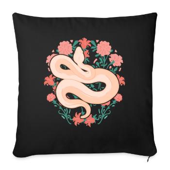 Snake, Snake, Animal - Sofa pillowcase 17,3'' x 17,3'' (45 x 45 cm) - black - Front