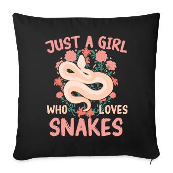 Snake, Snake, Animal - Sofa pillowcase 17,3'' x 17,3'' (45 x 45 cm) - black - Front