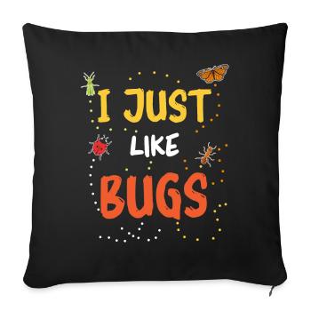 Insect Entomologist Biology - Sofa pillowcase 17,3'' x 17,3'' (45 x 45 cm) - black - Front