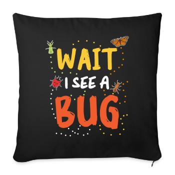 Insect Entomologist Biology - Sofa pillowcase 17,3'' x 17,3'' (45 x 45 cm) - black - Front