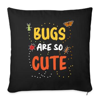 Insect Entomologist Biology - Sofa pillowcase 17,3'' x 17,3'' (45 x 45 cm) - black - Front