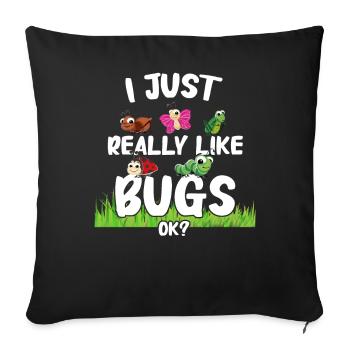 Insect Entomologist Biology - Sofa pillowcase 17,3'' x 17,3'' (45 x 45 cm) - black - Front