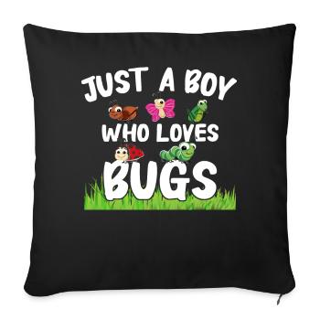 Insect Entomologist Biology - Sofa pillowcase 17,3'' x 17,3'' (45 x 45 cm) - black - Front