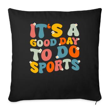 Teacher School Teacher Teacher Teacher - Sofa pillowcase 17,3'' x 17,3'' (45 x 45 cm) - black - Front