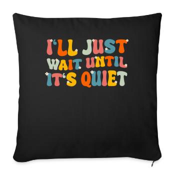 Teacher School Teacher Teacher Teacher - Sofa pillowcase 17,3'' x 17,3'' (45 x 45 cm) - black - Front