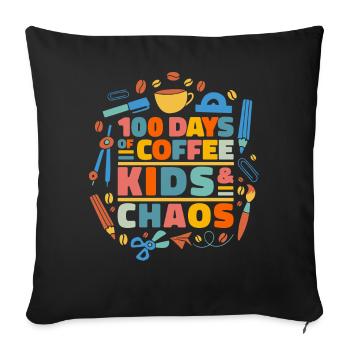 Teacher School Teacher Teacher Teacher - Sofa pillowcase 17,3'' x 17,3'' (45 x 45 cm) - black - Front