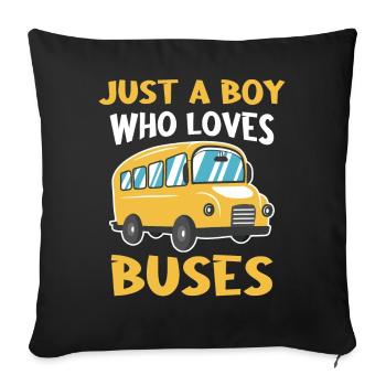 Bus Bus Driver School Bus - Sofa pillowcase 17,3'' x 17,3'' (45 x 45 cm) - black - Front