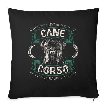 Cane Corso Dog - Sofa pillowcase 17,3'' x 17,3'' (45 x 45 cm) - black - Front