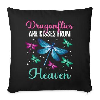 Libellule Libellules Insectes Nature - Housse de coussin décorative 45 x 45 cm - noir - Devant