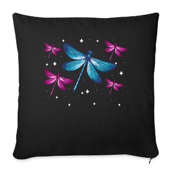Libellule Libellules Insectes Nature - Housse de coussin décorative 45 x 45 cm - noir - Devant