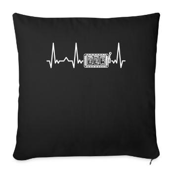 Casino Jeux de hasard Casino Las Vegas Joueurs - Housse de coussin décorative 45 x 45 cm - noir - Devant