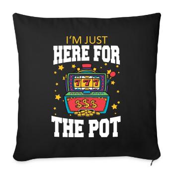 Casino Jeux de hasard Casino Las Vegas Joueurs - Housse de coussin décorative 45 x 45 cm - noir - Devant