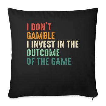 Casino Jeux de hasard Casino Las Vegas Joueurs - Housse de coussin décorative 45 x 45 cm - noir - Devant