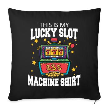 Casino Jeux de hasard Casino Las Vegas Joueurs - Housse de coussin décorative 45 x 45 cm - noir - Devant
