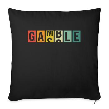 Casino Gambling Casino Las Vegas Gamblers - Sofa pillowcase 17,3'' x 17,3'' (45 x 45 cm) - black - Front