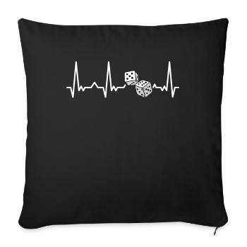 Casino Gambling Casino Las Vegas Gamblers - Sofa pillowcase 17,3'' x 17,3'' (45 x 45 cm) - black - Front