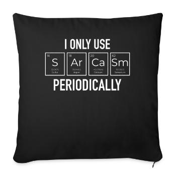Drôle, sarcasme, humour sarcastique, ironie - Housse de coussin décorative 45 x 45 cm - noir - Devant