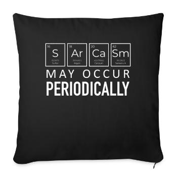 Drôle, sarcasme, humour sarcastique, ironie - Housse de coussin décorative 45 x 45 cm - noir - Devant