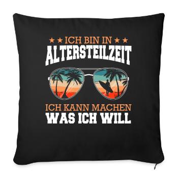 Altersteilzeit ATZ - Sofakissenbezug 45 x 45 cm - Schwarz - Vorne