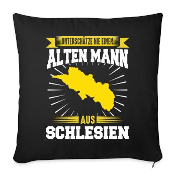 Niederschlesien Oberschlesien Schlesier Polen - Sofakissenbezug 45 x 45 cm - Schwarz - Vorne