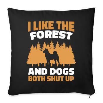 Dog Dogs Pet Funny Dog Owner - Sofa pillowcase 17,3'' x 17,3'' (45 x 45 cm) - black - Front
