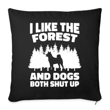 Dog Dogs Pet Funny Dog Owner - Sofa pillowcase 17,3'' x 17,3'' (45 x 45 cm) - black - Front