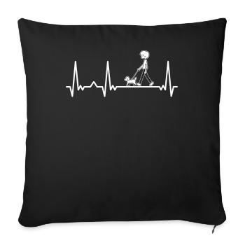 Dog Dogs Pet Funny Dog Owner - Sofa pillowcase 17,3'' x 17,3'' (45 x 45 cm) - black - Front
