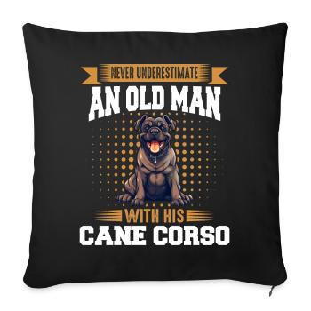 Cane Corso Dog - Sofa pillowcase 17,3'' x 17,3'' (45 x 45 cm) - black - Front