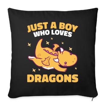 Dragon Mystic Dragon Fantasy - Sofa pillowcase 17,3'' x 17,3'' (45 x 45 cm) - black - Front