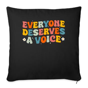 Speech Therapist Speech Therapy Speech Therapy - Sofa pillowcase 17,3'' x 17,3'' (45 x 45 cm) - black - Front