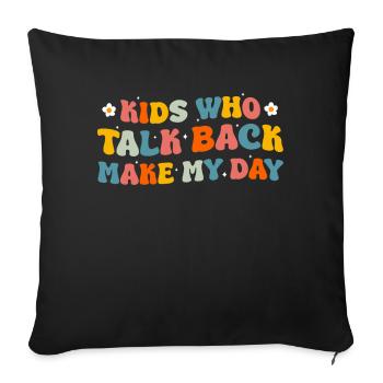 Speech Therapist Speech Therapy Speech Therapy - Sofa pillowcase 17,3'' x 17,3'' (45 x 45 cm) - black - Front