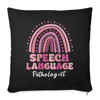 Speech Therapist Speech Therapy Speech Therapy - Sofa pillowcase 17,3'' x 17,3'' (45 x 45 cm) - black - Front
