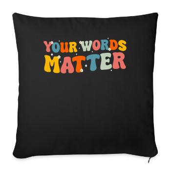Speech Therapist Speech Therapy Speech Therapy - Sofa pillowcase 17,3'' x 17,3'' (45 x 45 cm) - black - Front