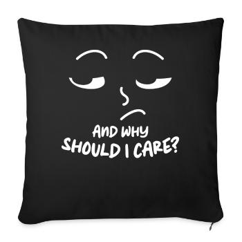 Drôle, sarcasme, humour sarcastique, ironie - Housse de coussin décorative 45 x 45 cm - noir - Devant