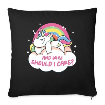 Drôle, sarcasme, humour sarcastique, ironie - Housse de coussin décorative 45 x 45 cm - noir - Devant